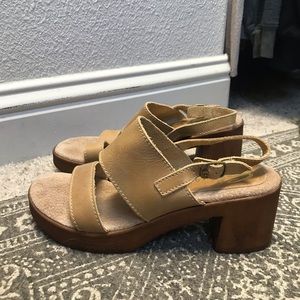 Sbicca Tan Heeled Sandals